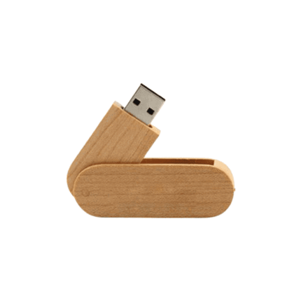 Hipro - Bamboo Swivel USB 1