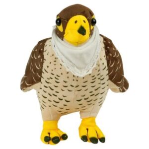 Causa falcon plush toy with custom scarf