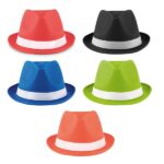 Customizable polyester straw hat with white band