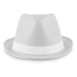 Stylish polyester straw hat with white band