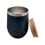 Stylish bamboo lid stainless steel corporate mug