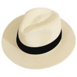 Hincovo adjustable straw hat with black ribbon