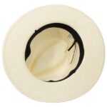 Hincovo wide-brimmed straw hat with black ribbon for women