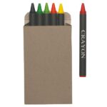 Kiboo 6 Pc Crayons Set in a natural carton box