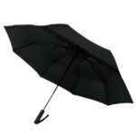 Sustainable RPET Auto Open Black Umbrella with UV Protection