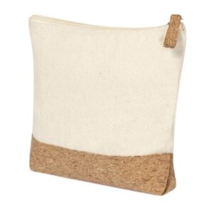 Stylish recycled cotton cork pouch for corporate gifting