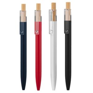 Sustainable recycled aluminium and bamboo pen for corporate gifting