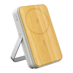 Promate Bamboo Magnetic Power Bank with 10,000 mAh capacity