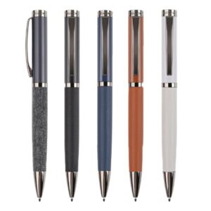 Mokavo Custom metal pen with PU body for corporate gifts