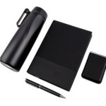 Notebook gift set with bottle pen and RFID holder