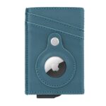 Medera PU Card Holder with Airtag Pocket blue