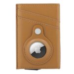 Medera PU Card Holder with Airtag Pocket brown