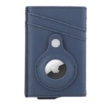 Medera PU Card Holder with Airtag Pocket purple