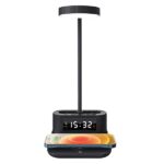 Spegos 15W wireless charger with lamp, pen holder, and clock