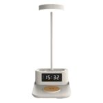 Spegos 15W wireless charger with lamp, pen holder, and clock