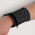 Corporate gift RPET wrist band with zipper pouch