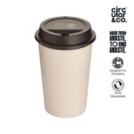 Reusable 12oz coffee cup with insulated body