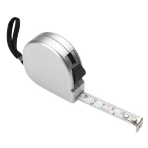 Yaquin 2m measuring tape with matt silver ABS case