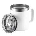 Large stainless steel double wall mug