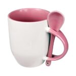 Customizable sublimation mug with spoon