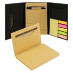 Eco-friendly A6 tri-fold notepad with kraft paper sheets