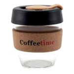 Personalized Renome Glass Cup with eco-friendly cork band