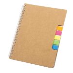 Bogli spiral notebook with sticky notes