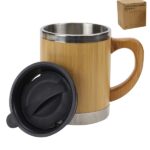 Bamboo stainless steel mug for corporate gifting