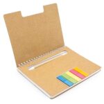 Promotional spiral notebook with colorful sticky notes