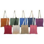 Durable and colorful jute tote bag for corporate gifts