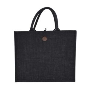 Stylish jute bag with zipper for promotional branding