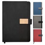 Fugujie A5 bamboo notebook with magnetic closure