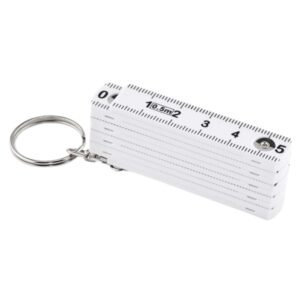 Red folding ruler keychain ideal for promotional and corporate gifts