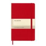 Large ruled hard cover notebook by Moleskine