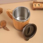 Eco-friendly bamboo mug with stainless steel