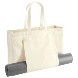 Organic yoga tote bag made from durable cotton