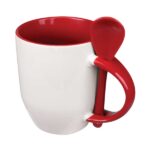 Stylish inner colour mug with spoon perfect for branding