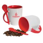 Dual-tone sublimation spoon mug with vibrant colors