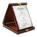 High-quality vertical wooden plaque perfect for awards