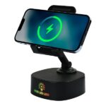 Bluetooth speaker and wireless charger with foldable phone stand