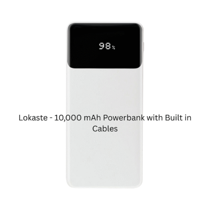 Lokaste 10,000 mAh Powerbank with Built in Cables 1