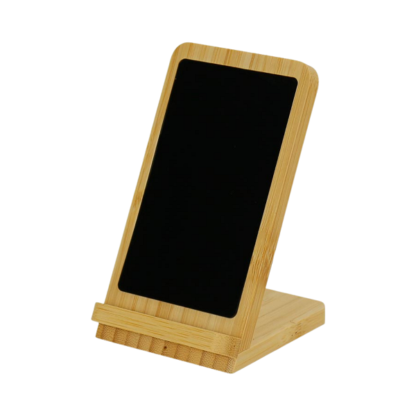 Simtang - 15W Bamboo and Recycled Phone Stand Wireless Charger 1 Simtang 15W Bamboo and Recycled Phone Stand Wireless Charger 1