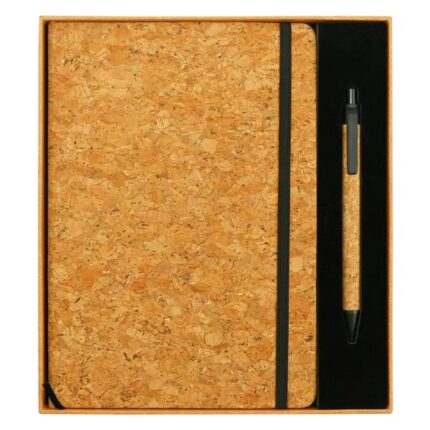 a5 cork notebook pen gift set
