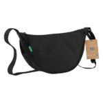 abaray recycled half moon sling bag black