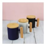 Bodhi - 380 ML Ceramic Mug with Bamboo Handle and Lid - Image 4