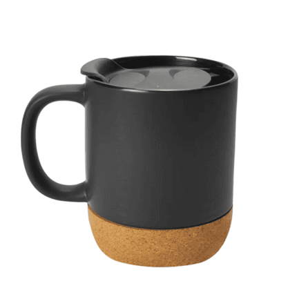 ceramic mug with cork base