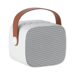 Employee receiving corporate gifting Bluetooth speaker