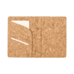 Eco-friendly cork passport holder with card compartment