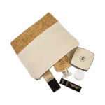 daise recycled cotton cork pouch