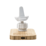 Drovo 15W bamboo car magnetic charger front view
